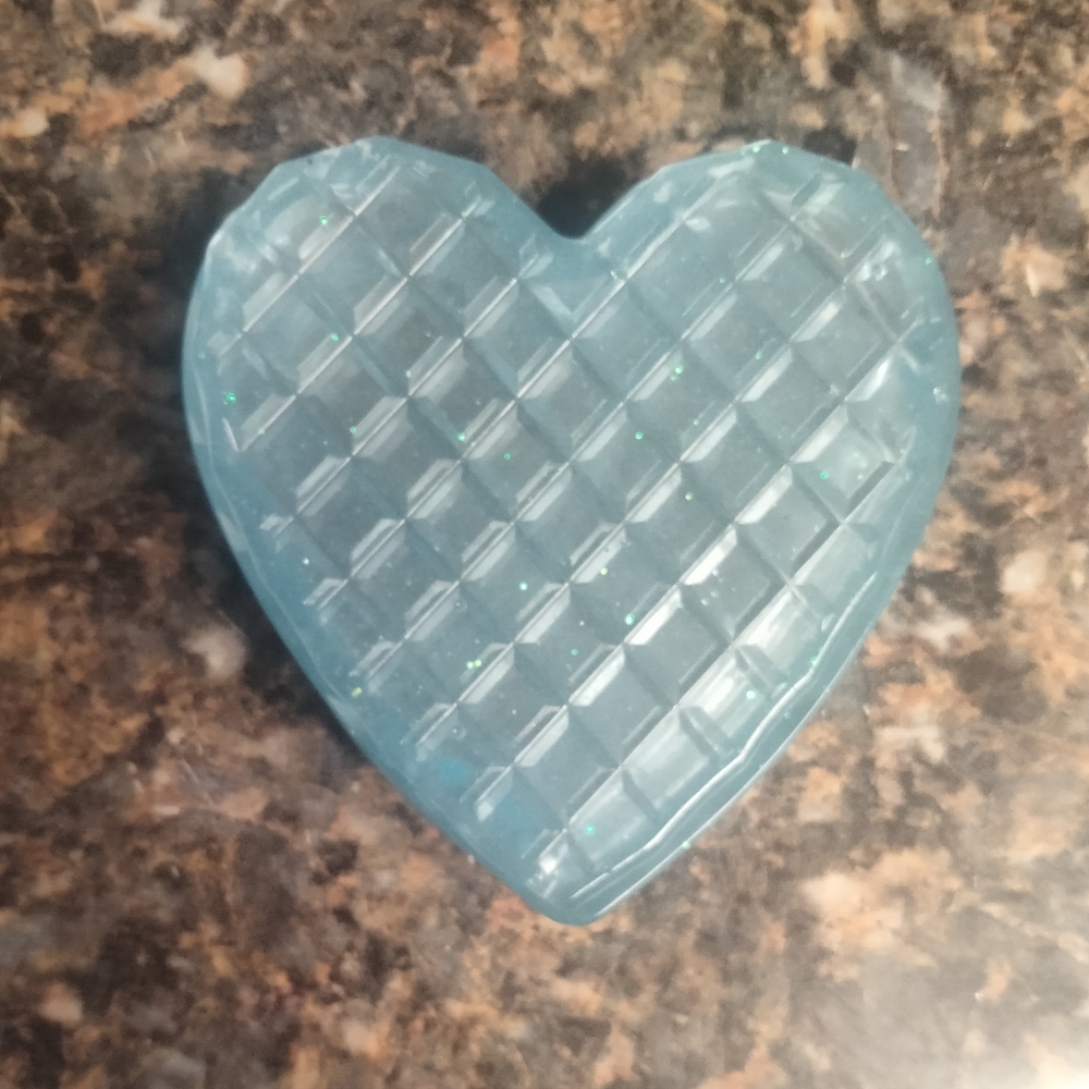 Blue Glow Heart-Shaped Trinket Box